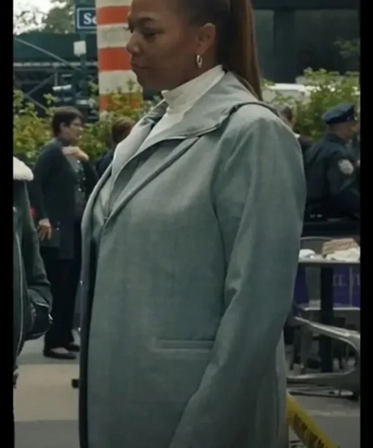 The-Equalizer-Robyn-Mccall-Grey-Hooded-Blazer