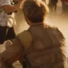 The Fall Guy 2024 Ryan Gosling Brown Leather Vest back look
