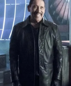 The Flash Danny Trejo Black Leather Coat
