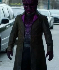 The Flash S07 Ennis Esmer Leather Coat