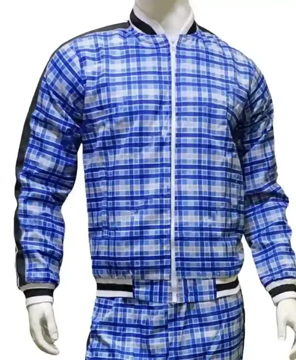 The Gentlemen Coach Checked Blue Tracksuit