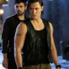The Gifted John Proudstar Thunderbird Black Leather Vest side look