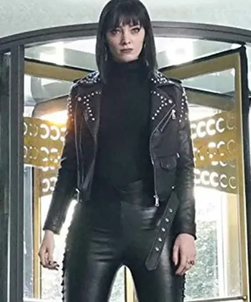 The Gifted Lorna Dane Black Leather Biker Jacket