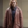 The Gold Nicki Jennings Hooded Leather Coat For Sale