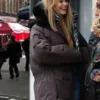The Goldfinch Xandra Sarah Paulson Puffer Brown Coat