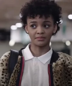 The In Between Shannon Leopard Printed Grey Jacket