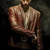 The Invisible Man Adrian Griffin Real Leather Brown Jacket