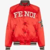 The Kid Laroi Red Letterman Varsity Bomber Satin Jacket