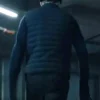 The Killer Michael Fassbender Puffer Black Vest back look