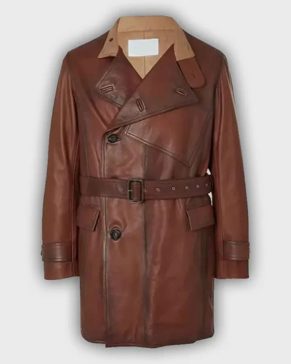 The Kingsman Duke of Oxford Brown Leather Long Coat