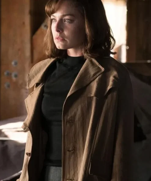 The Man In The High Castle S02 Alexa Davalos Brown Trench Coat