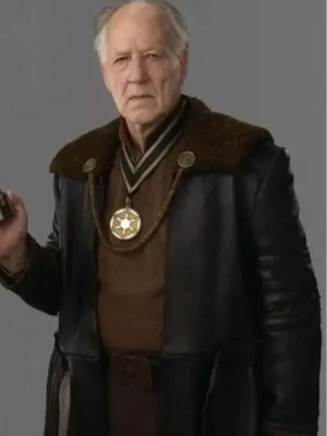 The Mandalorian 2022 Werner Herzog Black Leather Coat