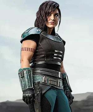 The Mandalorian Star Wars Gina Carano Black Leather Jacket