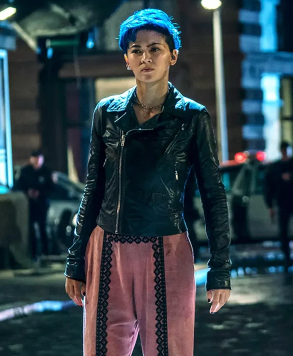 The Matrix Resurrections 4 Bugs Black Biker Jacket