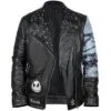 The Nightmare Before Christmas Studded Black Biker Leather Jacket