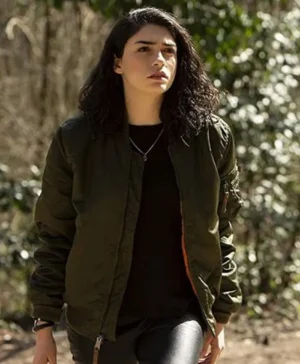 The Protector Hazar Ergüçlü Green Bomber Satin Jacket