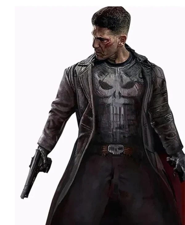 The Punisher Frank Castle Leather Long Coat