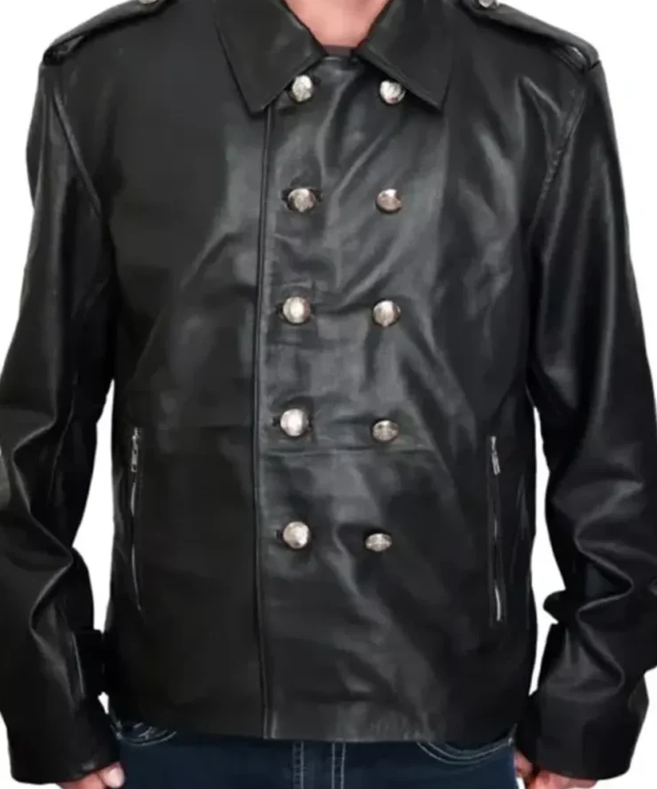 The Vampire Diaries Klaus Double Breasted Leather Jacket
