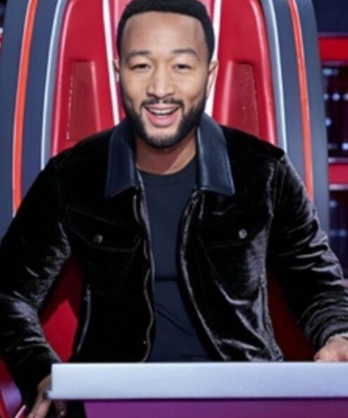 The Voice John Legend Velvet Black Jacket