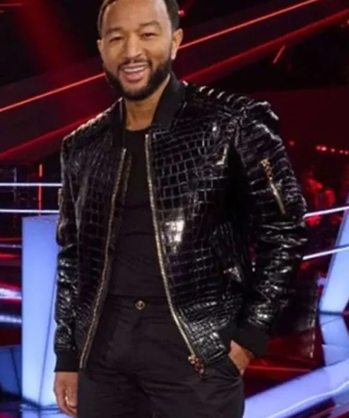 Singer John Legend The Voice S24 Black Blazer