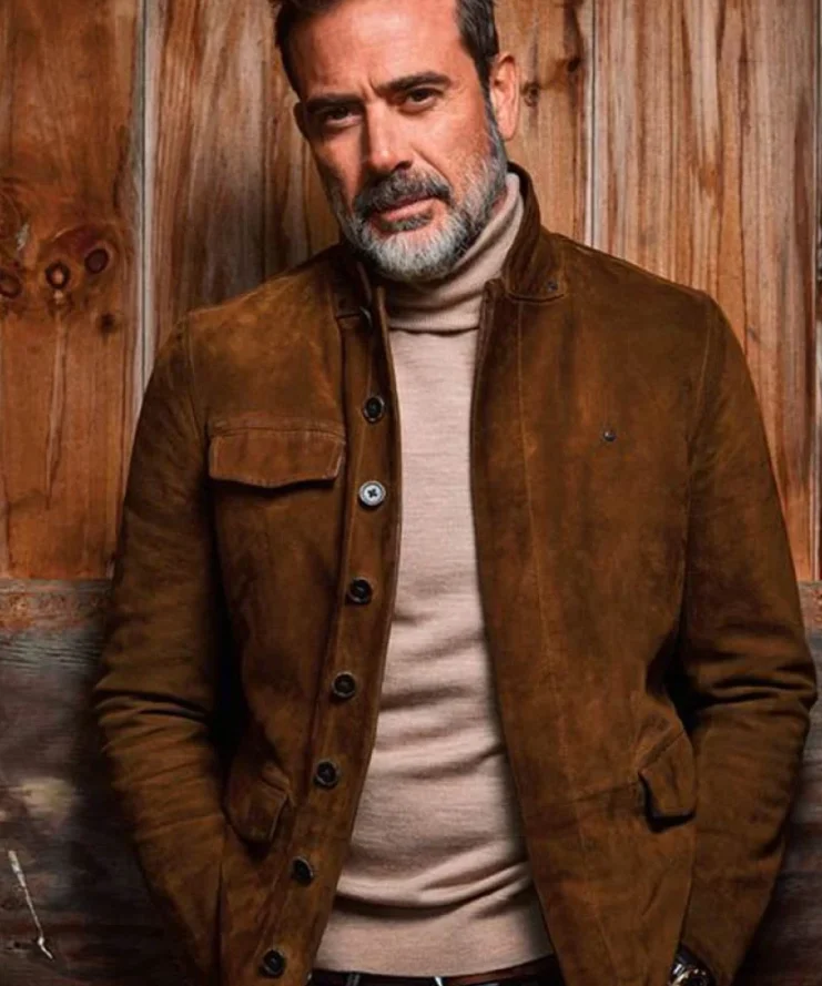 The Walking Dead Jeffrey Dean Morgan Brown Suede Leather Jacket