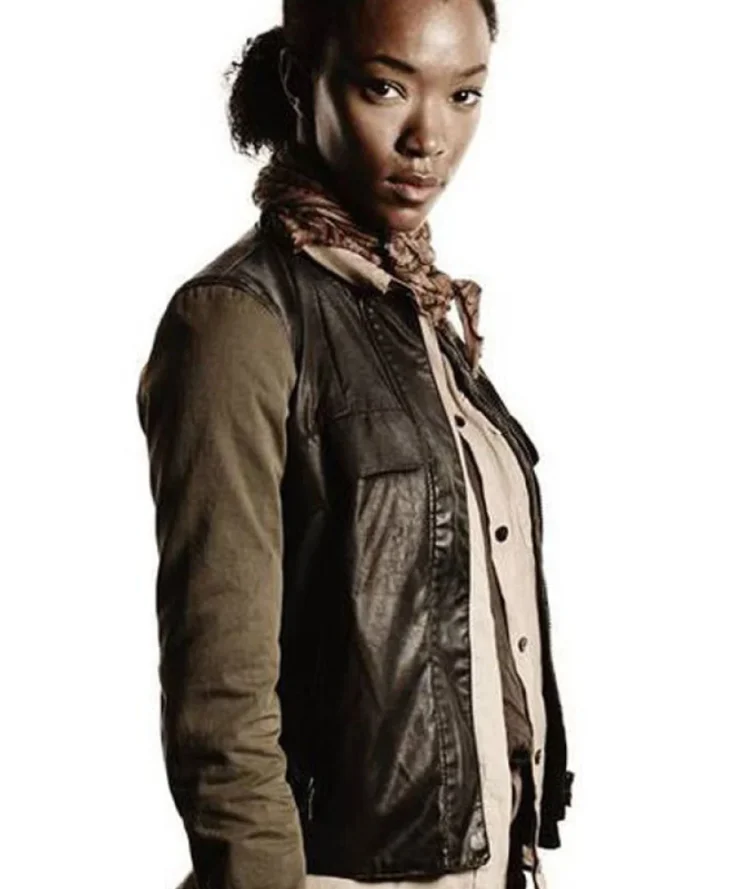 The Walking Dead Sonequa Martin-Green Black Leather Vest