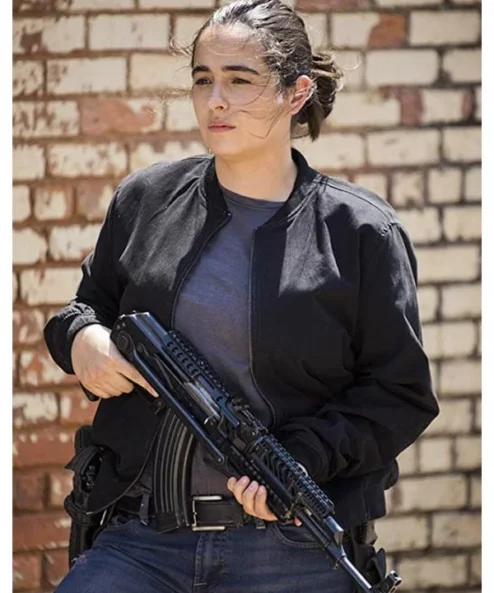 The Walking Dead Tara Chambler Black Bomber Cotton Jacket