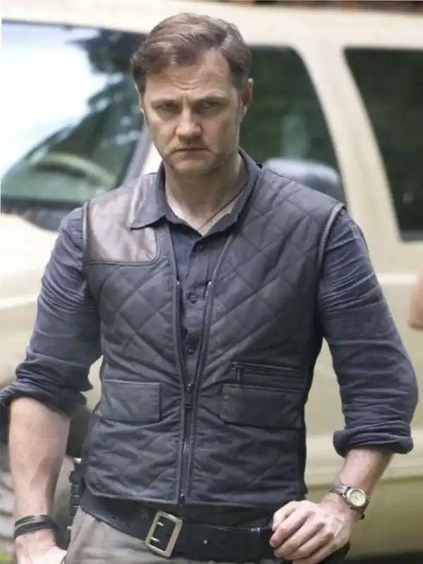 The Walking Dead The Governor Brown Satin Quilted Vest