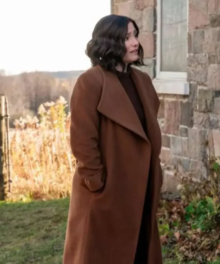The Way Home Chyler Leigh Brown Wool Coat