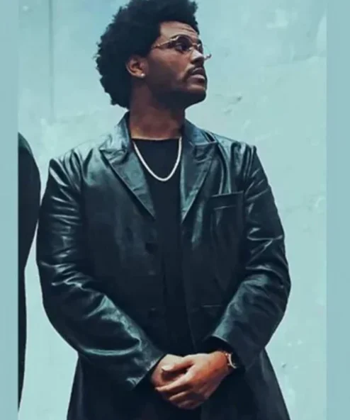 The Weeknd Maluma Hawái Remix Leather Black Jacket