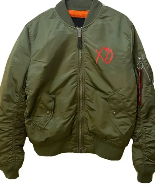 The Weeknd XO Stargirl Green Bomber Jacket