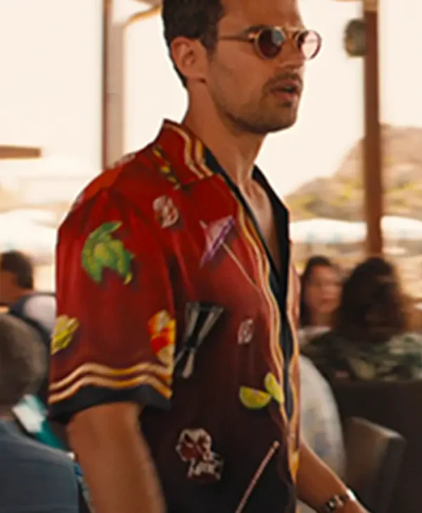 The White Lotus Theo James Sunset Cotton Shirt