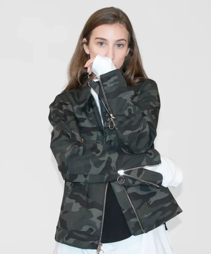 The Wilds Fatin Jadmani Camo Cotton Trucker Jacket