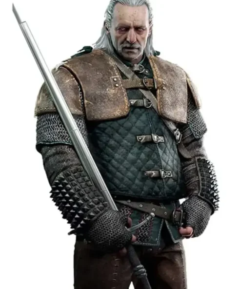The Witcher 3 Vesemir Leather Jacket For Men