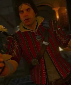 The Witcher S03 Eskel Red Jeans Jacket