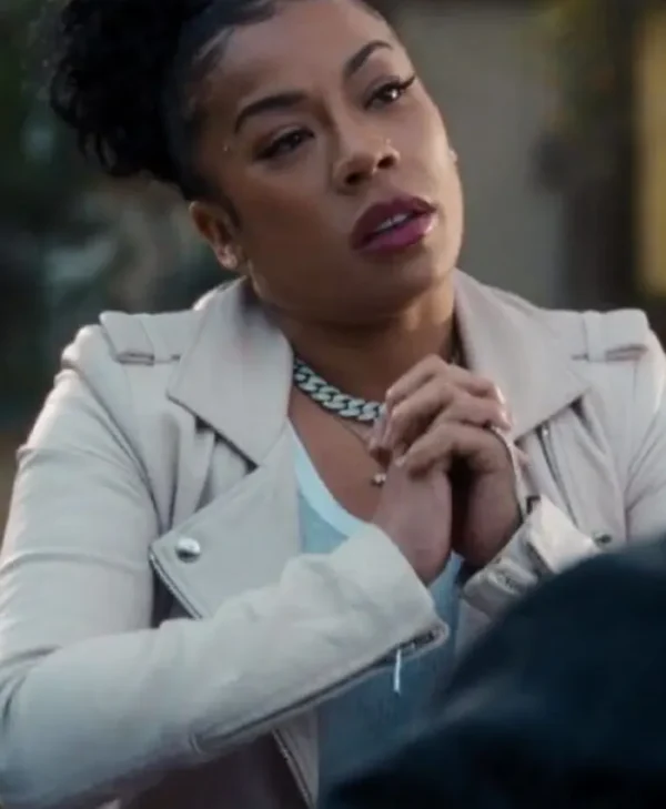 This Is My Story Keyshia Cole 2023 White Leather Jacket