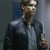 Titans Brenton Thwaites Black Cafe Racer Quilted Leather Jacket