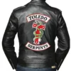 Toledo Serpents Riverdale Black Biker Leather Jacket back look