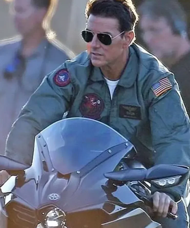 Tom Cruise Top Gun Maverick Bomber Green Cotton Jacket