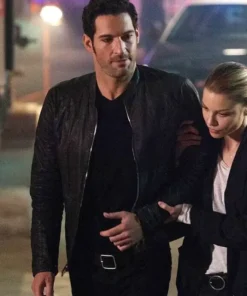 Tom Ellis Morningstar Lucifer Black Leather Jacket
