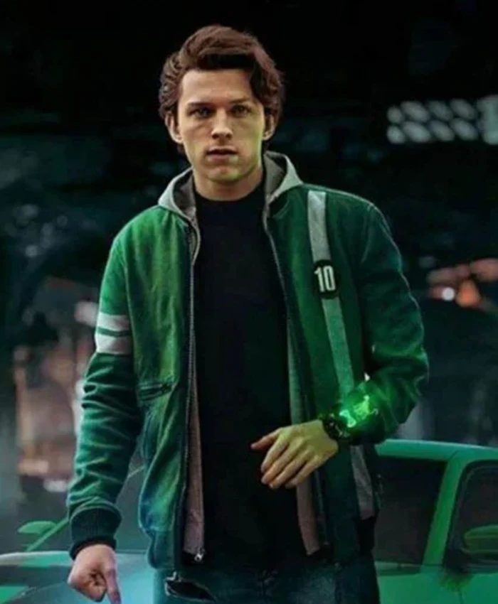 Tom Holland Ben 10 Alien Force Green Bomber Jacket