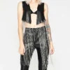 Toni Topaz Riverdale S05 Black Leather Fringe Vest