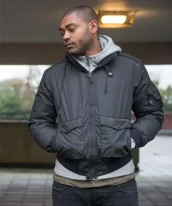 Top Boy S04 Kano Grey Bomber Jacket