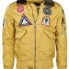 Top Gun B-15 Flying Tigers Yellow Flight Satin Bomber Jacket