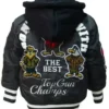 Top Gun MA-1 Champs 96 Black Zip Up Parachute Bomber Jacket Back