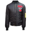 Top Gun MA-1 Tomcat Black Zip Up Parachute Bomber Jacket