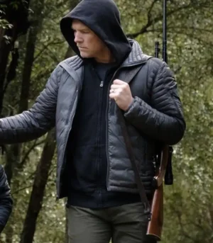 Transfusion Sam Worthington Grey Puffer Jacket
