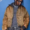 Travis Scott The Tonight Show Brown Bomber Jacket