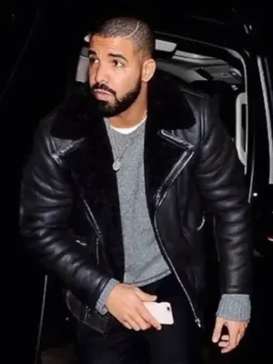 Trendy Drake Black Aviator Jacket