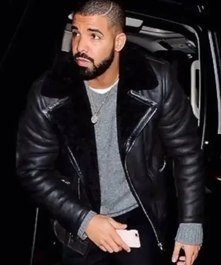 Trendy Drake Black Aviator Jacket